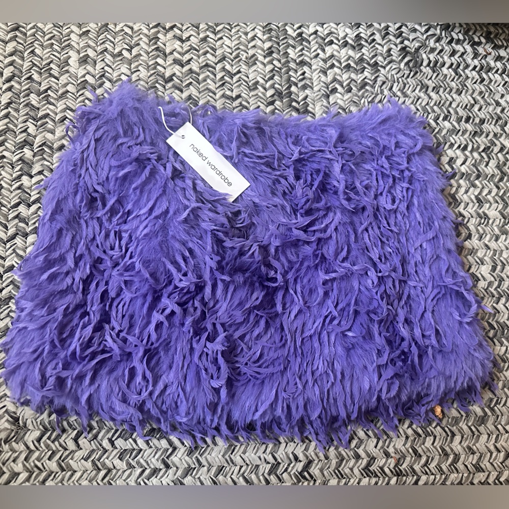 Naked Wardrobe Lavender feather skirt